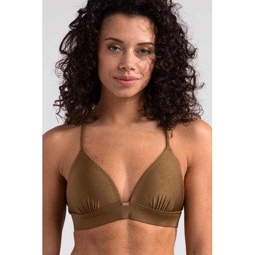 Sam Friday voorgevormde triangel bikinitop Drift met lurex olijfgroen afbeelding