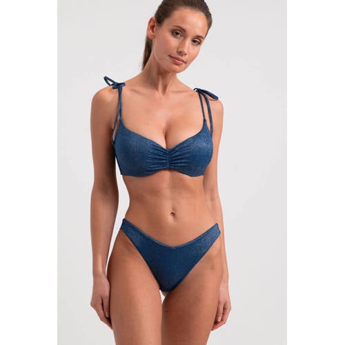 Sam Friday brazilian bikinibroekje Venga met lurex donkerblauw afbeelding