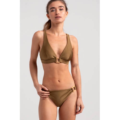 Sam Friday bikinibroekje Isla met lurex olijfgroen afbeelding
