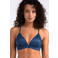 Sam Friday voorgevormde triangel bikinitop Drift met lurex donkerblauw