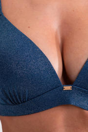 thumbnail: Sam Friday voorgevormde triangel bikinitop Drift met lurex donkerblauw