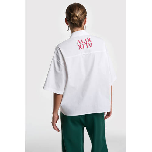 Alix the Label blouse met backprint wit afbeelding