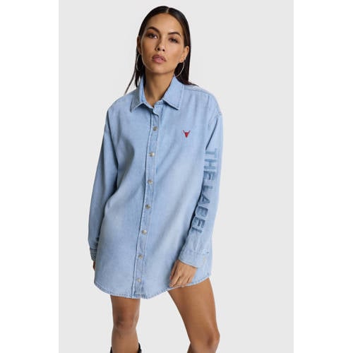 Alix the Label blouse light blue denim afbeelding