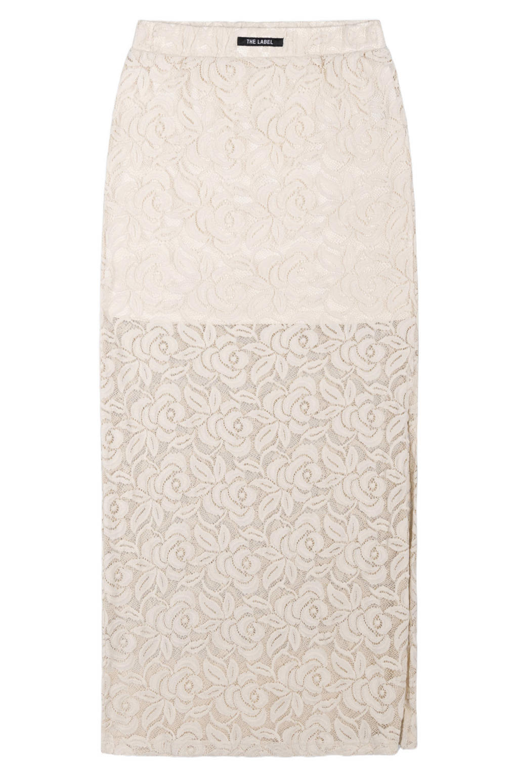 Crème dames Alix the Label kanten maxi rok voorzien van