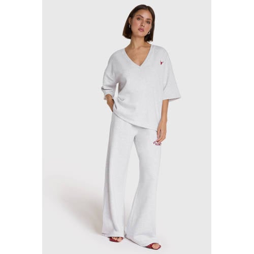 Alix the Label wide leg regular waist joggingbroek lichtgrijs afbeelding
