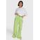 Alix the Label satijnen wide leg regular waist pantalon limegroen