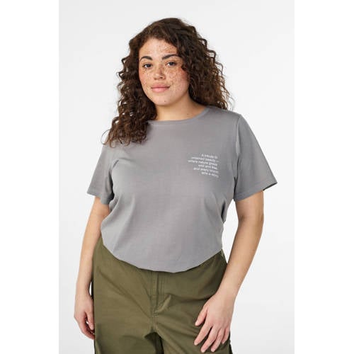 Zizzi T-shirt met backprint grijs afbeelding