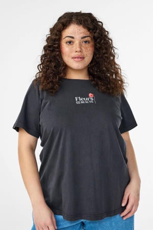 T-shirt met backprint zwart