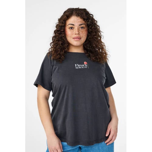 Zizzi T-shirt met backprint zwart afbeelding