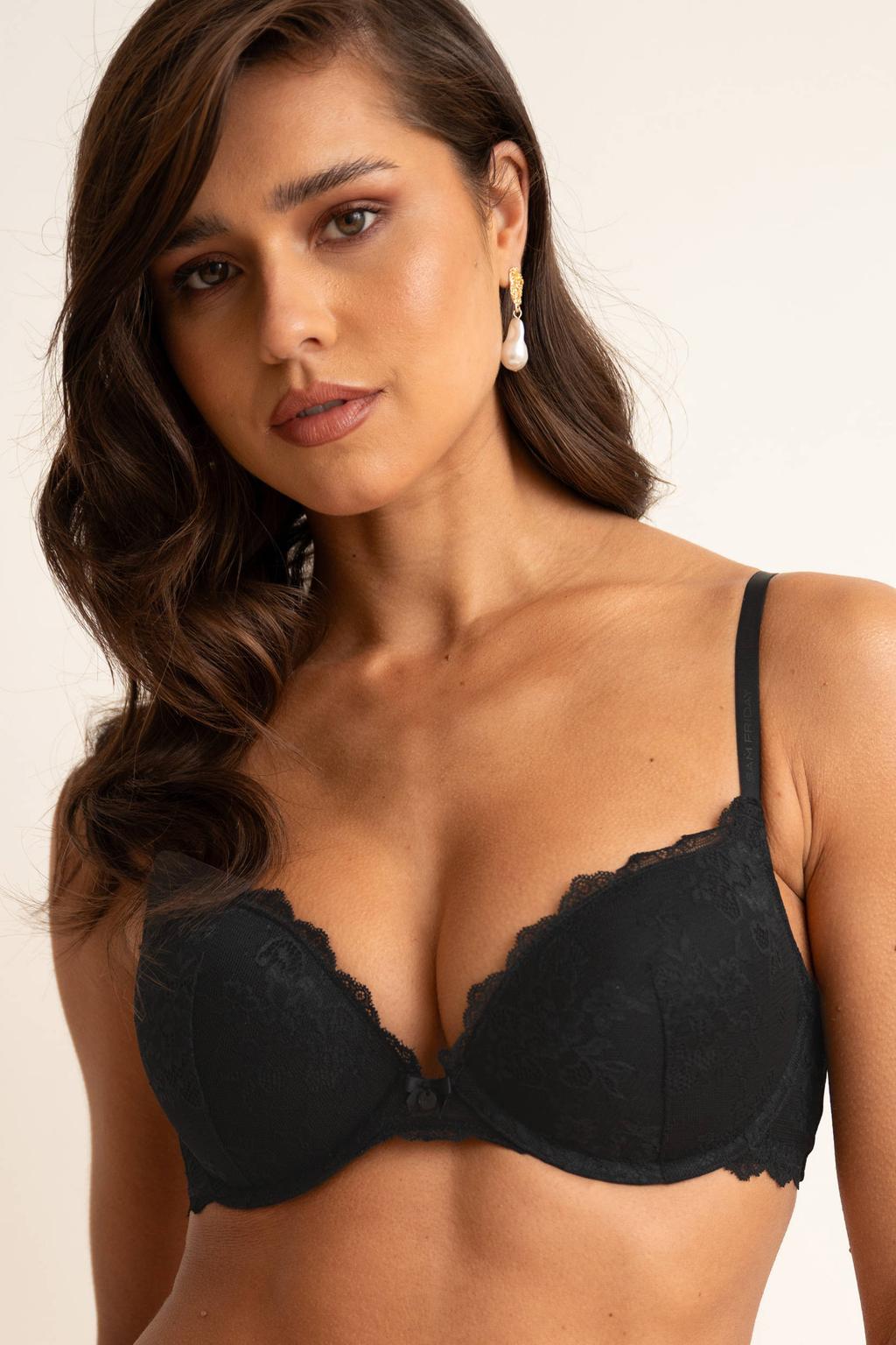 Sam Friday voorgevormde push-up bh Polly zwart