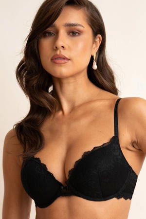 voorgevormde push-up bh Polly zwart