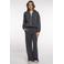 Rino & Pelle wide leg high waist gestreepte broek grijs