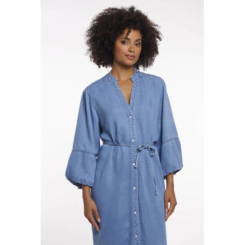 Rino & Pelle A-lijn jurk medium blue denim afbeelding