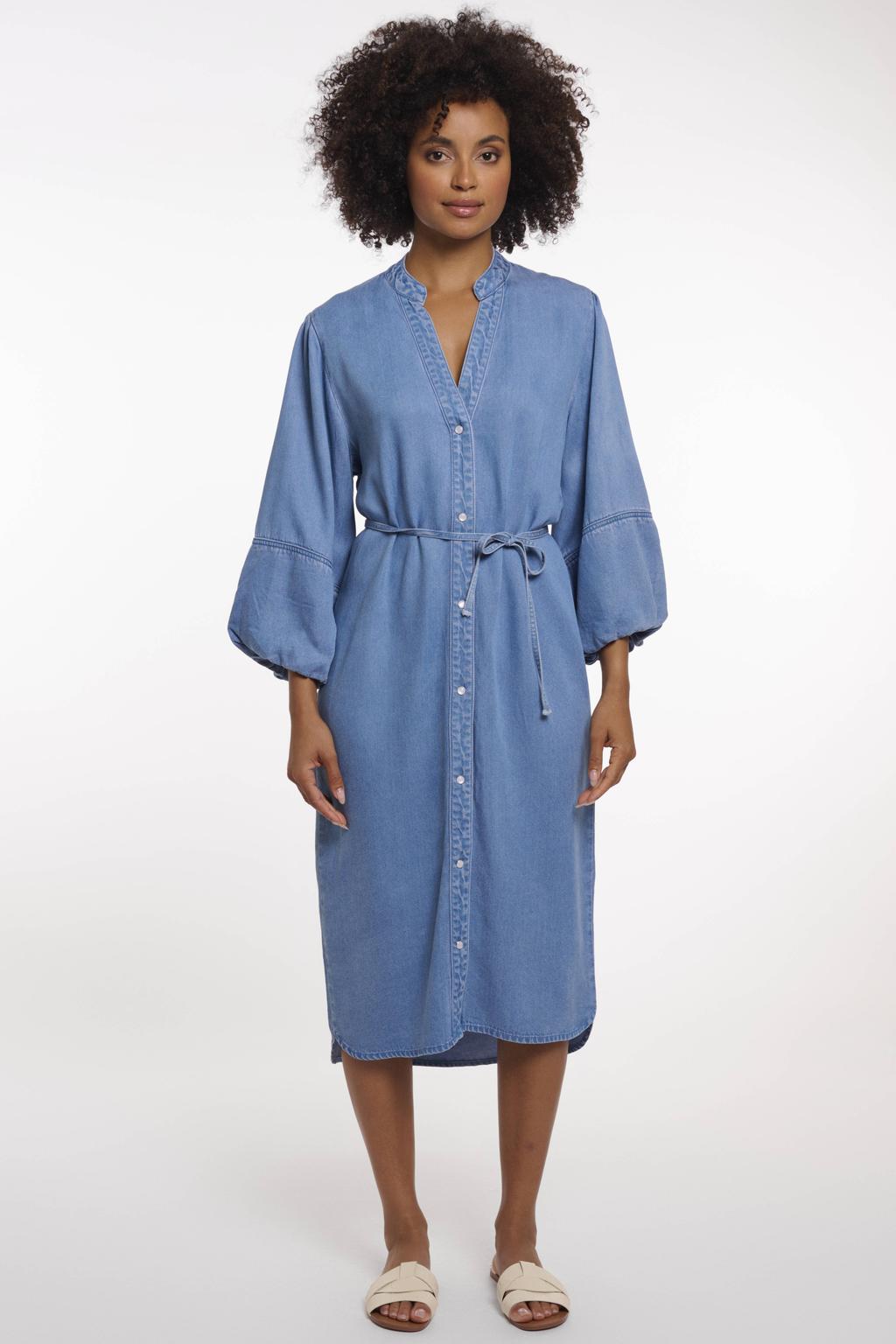 Rino & Pelle A-lijn jurk medium blue denim