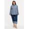 YOEK gestreepte blouse blauw