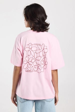 T-shirt met backprint lichtroze
