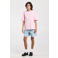 America Today T-shirt met backprint lichtroze