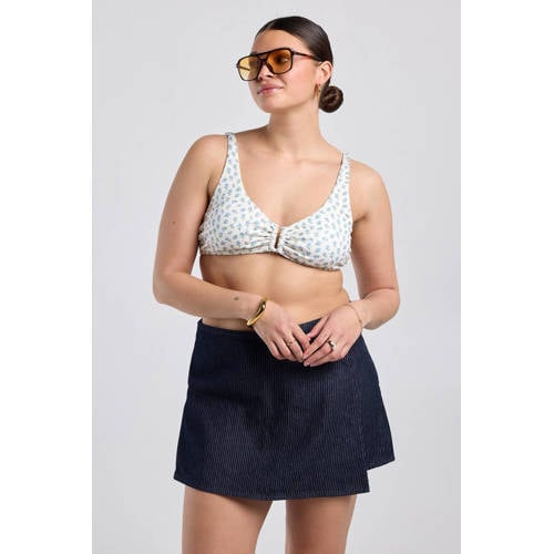 America Today niet-voorgevormde bikinitop Willow ecru/lichtblauw afbeelding