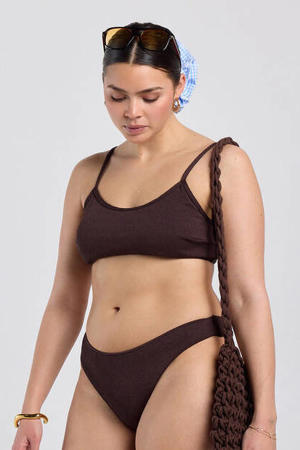 high leg bikinibroekje Wida donkerbruin