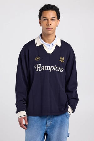 trui gebreid blauw