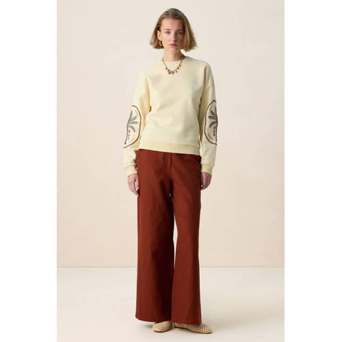 Sissy-Boy sweater lichtgeel broderie afbeelding