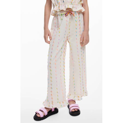 Desigual casual broek ecru afbeelding
