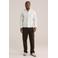 WE Fashion gestreepte overshirt met textuur ecru