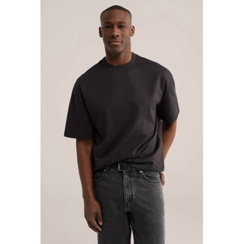 WE Fashion boxy T-shirt zwart afbeelding
