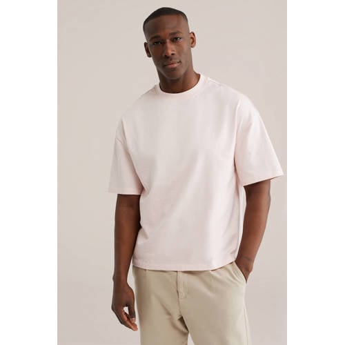 WE Fashion boxy T-shirt lichtroze afbeelding