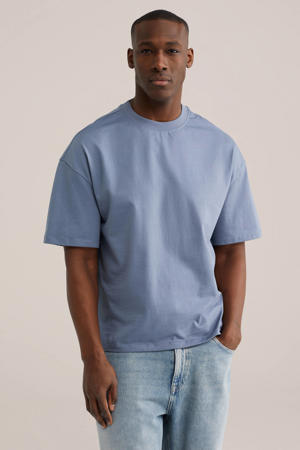 boxy T-shirt blauw