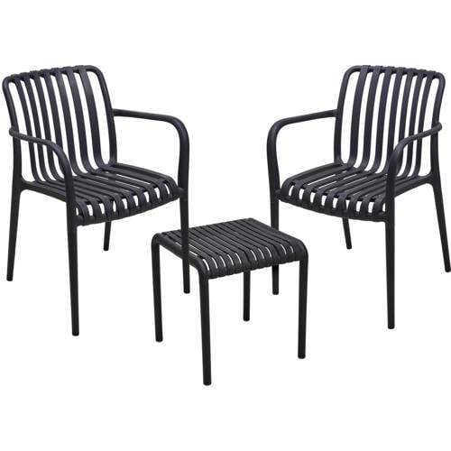 Pro Garden bistroset 3 delig – zwart