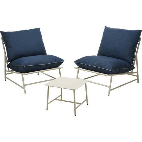 Pro Garden loungeset 3 delig – crème/blauw