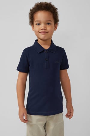 polo donkerblauw fijn gebreid