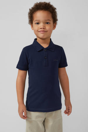 polo donkerblauw fijn gebreid