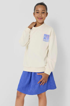 sweater met backprint ecru