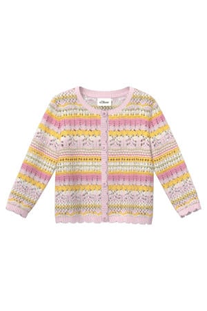 vest roze gebreid