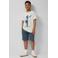 s.Oliver regular waist sweatshort grijsblauw