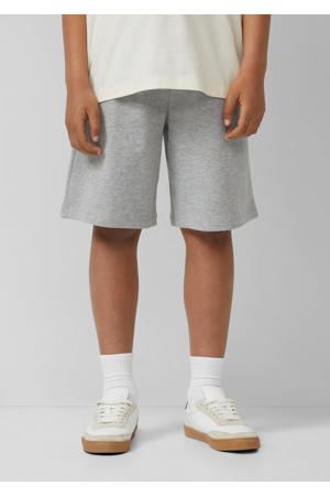 regular waist sweatshort lichtgrijs