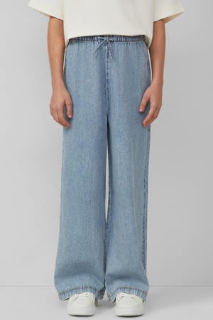 high waist regular fit jeans light blue denim