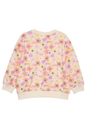 gebloemde sweater ecru
