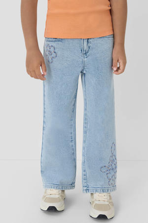 high waist regular fit jeans light blue denim