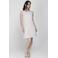 Accentil wollen korte jurk met pailletten beige