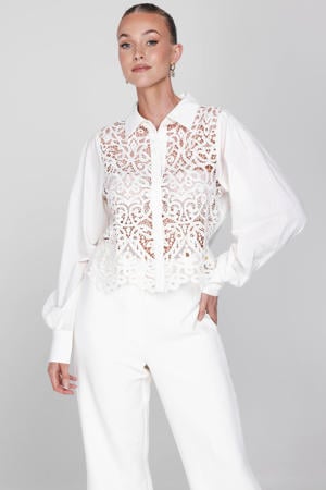 kanten blouse ecru