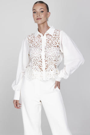 kanten blouse ecru