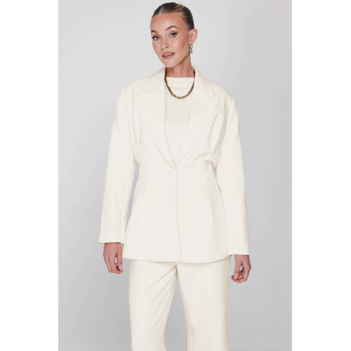 Accentil regular blazer ecru afbeelding
