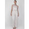 Accentil satijnen mouwloze top beige