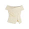 Accentil asymmetrische top ecru