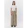 Sofie Schnoor wide leg high waist geruite broek grijsbruin