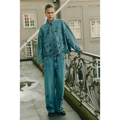 Sofie Schnoor HAVANASW BARREL JEANS high waist barrel jeans medium blue denim afbeelding