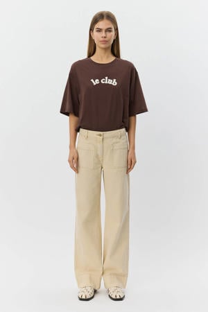 TULLINGESW TROUSERS wide leg jeans zand